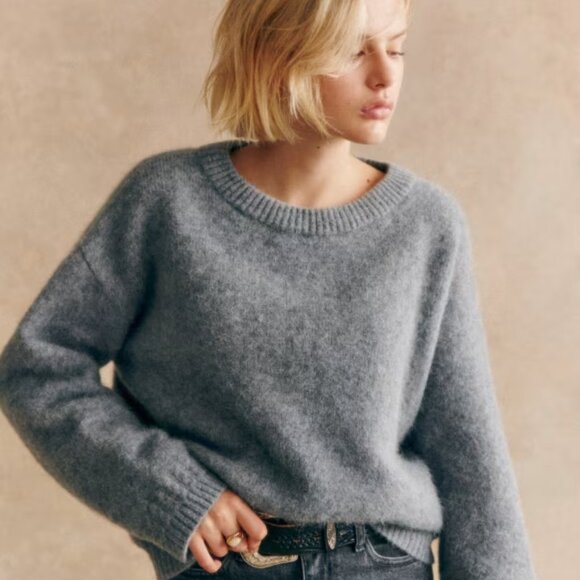 Sezane Amiel Jumper Sweater Grey size S - Picture 1 of 5